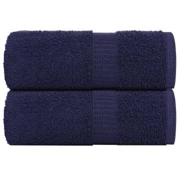 Navy Blue Soap Towels - 100% Cotton, 2 pcs, 30x30 cm