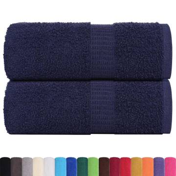 Navy Blue Soap Towels - 100% Cotton, 2 pcs, 30x30 cm