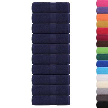 10 Pack Navy Blue Guest Towels | 100% Cotton & Absorbent