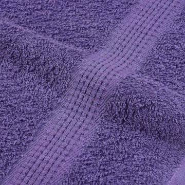 Purple Cotton Bath Towels - 4 Pcs 100x150 cm | HipoMarket