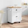 Kitchen Trolley BODO White & Brown - Stylish Storage Solution