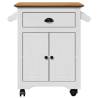 Kitchen Trolley BODO White & Brown - Stylish Storage Solution