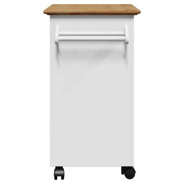 Kitchen Trolley BODO White & Brown - Stylish Storage Solution