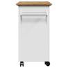 Kitchen Trolley BODO White & Brown - Stylish Storage Solution