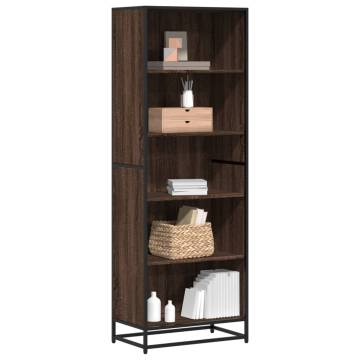 Brown Oak Bookcase - Stylish 60x35x170.5 cm Storage Solution