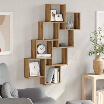 Wall Cube Shelf Artisan Oak - Stylish Storage Solution