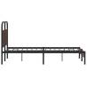 Brown Oak Bed Frame 140x200 cm - Stylish & Sturdy Design