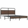 Bed Frame without Mattress 160x200 cm Brown Oak - Hipomarket