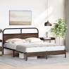 Bed Frame without Mattress 160x200 cm Brown Oak - Hipomarket