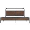 Bed Frame without Mattress 160x200 cm Brown Oak - Hipomarket