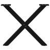 X-Shaped Black Coffee Table Legs - Durable Steel Design (2 pcs)