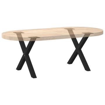 X-Shaped Black Coffee Table Legs - Durable Steel Design (2 pcs)