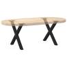 X-Shaped Black Coffee Table Legs - Durable Steel Design (2 pcs)