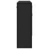 Sleek Black Bathroom Mirror Cabinet - 65x20x60 cm