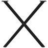 X-Shaped Dining Table Legs - Black Steel - 70x(72-73) cm