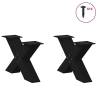 X-Shaped Black Coffee Table Legs - 60x30 cm | Hipomarket