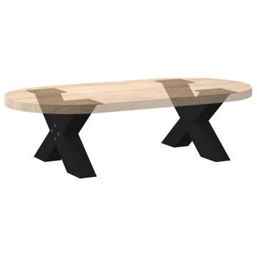 X-Shaped Black Coffee Table Legs - 60x30 cm | Hipomarket