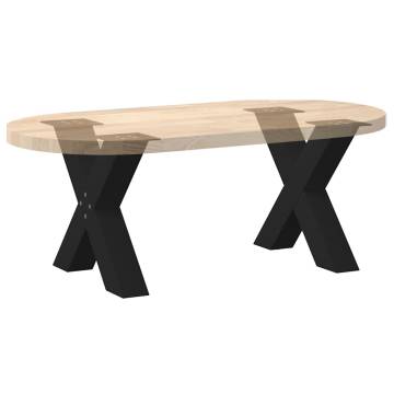 X-Shaped Coffee Table Legs - Black Steel 50x(42-43) cm (2 pcs)