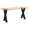 X-Shaped Dining Table Legs - Black Steel (50x72-73 cm) - 2 pcs