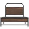 Brown Oak Bed Frame 107x203 cm - Sturdy Design for Comfort