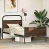 Brown Oak Bed Frame 90x190 cm | Sturdy & Elegant Design