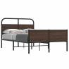  Bed Frame without Mattress 140x200 cm Brown Oak Engineered Wood Colour brown oak Size 140 x 200 cm Model with headboard & high footboard 