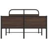 Brown Oak Bed Frame 140x200 cm - Stylish & Durable Design