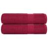  Shower Towels 2 pcs Bordeaux 70x140 cm 360 gsm 100% Cotton Colour bordeaux Size 70 x 140 cm Quantity in Package 2 