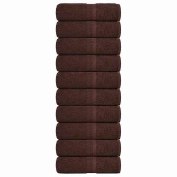 Soap Towels 10 pcs Brown 30x30 cm 100% Cotton - HipoMarket