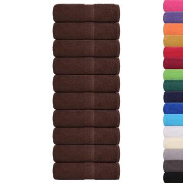 Soap Towels 10 pcs Brown 30x30 cm 100% Cotton - HipoMarket