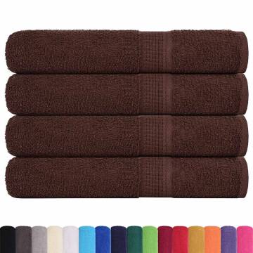 Sauna Towels 4 pcs Brown 80x200 cm 100% Cotton | HipoMarket UK