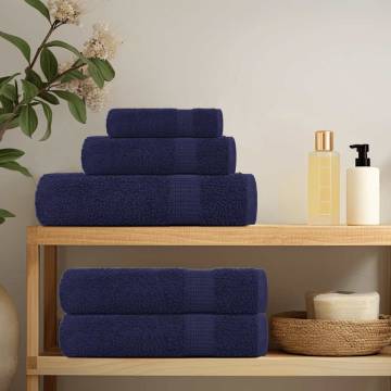 Soap Towels 4 pcs Navy Blue - 100% Cotton & Highly Absorbent