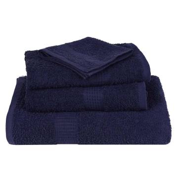 Soap Towels 4 pcs Navy Blue - 100% Cotton & Highly Absorbent