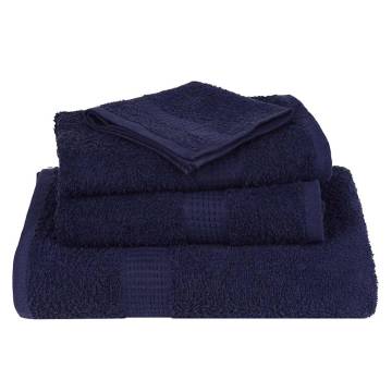 Navy Blue Guest Towels - 4 Pack 30x50 cm 100% Cotton