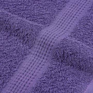 Purple Bath Towels Set - 10 pcs, 100% Cotton, 360 gsm