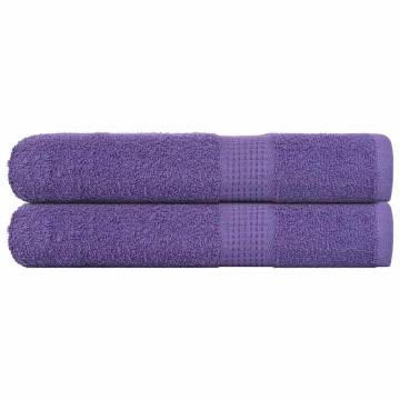 Premium Purple Towels | 100% Cotton | 2 Pcs | 100x200 cm