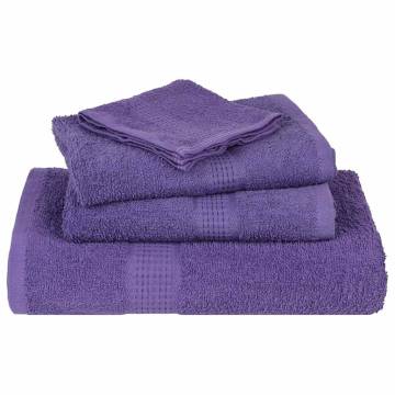 Purple Towels 10 Pcs 100% Cotton 100x200 cm | HipoMarket