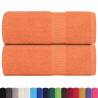 Guest Towels 2 pcs Orange 30x50 cm - 100% Cotton & Soft