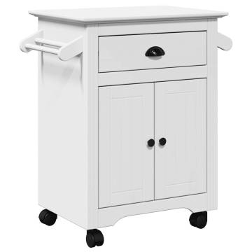 BODO Kitchen Trolley in White - Durable & Stylish Storage Solution