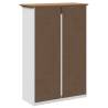 Shoe Rack BODO White and Brown 80x35x118 cm - Stylish Storage