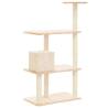 Luxury Cat Tree with Sisal Scratching Posts - Cream 119 cm