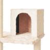 Luxury Cat Tree with Sisal Scratching Posts - Cream 119 cm