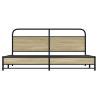 Metal Bed Frame without Mattress - Sonoma Oak 200x200 cm