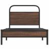 Brown Oak Bed Frame 100x200 cm - Stylish & Sturdy Design