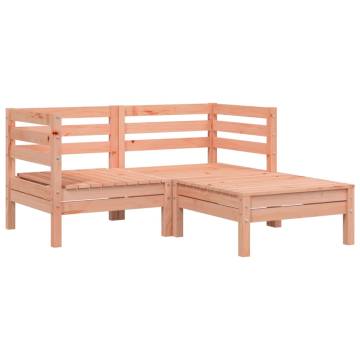 Garden Sofa 2-Seater with Footstool - Solid Wood Douglas