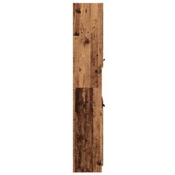 Stylish Old Wood Bathroom Cabinet | 32x34x188.5 cm