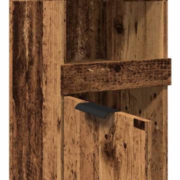 Stylish Old Wood Bathroom Cabinet | 32x34x188.5 cm