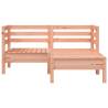 Garden Sofa 2-Seater with Footstool - Solid Wood Douglas