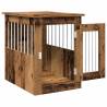 Stylish Dog Crate Furniture - Old Wood - 45x62x59 cm