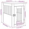 Stylish Dog Crate Furniture - Old Wood - 45x62x59 cm